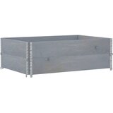  Okviri za palete 2 kom sivi 120 x 80 cm od masivne borovine | Eponuda.ba