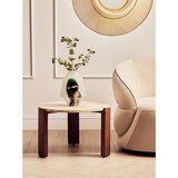 Premier Housewares Rjava/v svetli naravni barvi okrogla klubska mizica z marmorno mizno ploščo ø 60 cm Palermo – | Shoptok.si