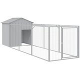  Kućica za pse s krovom svjetlosiva 117 x 405 x 123 cm čelična | Shoptok.si