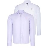 Dewberry DUAL SET G674 MENS SHIRTS-WHITE-LILAC Cijene