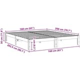  Posteljni okvir brez vzmetnice voščeno rjav 160x200 cm borovina, (22011677) | Shoptok.si