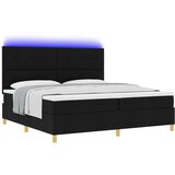 vidaXL Box spring krevet s madracem Crna 200 x 200 cm tkanina Cijene