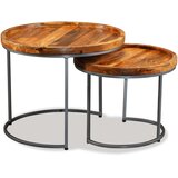  Set Bočnih Stolića 2 kom Masivno Drvo Manga | shoptok.hr