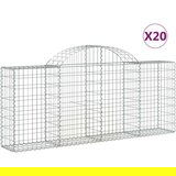  Lučne gabionske košare 20 kom 200x30x80/100cm pocinčano željezo | shoptok.hr