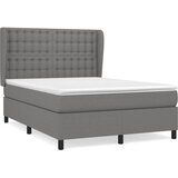  Krevet s oprugama i madracem tamnosivi 140x190 cm od tkanine | shoptok.hr