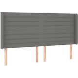  The Living Store Vzglavje z ušesi temno sivo 183x16x118/128 cm blago - Vzglavje, (21451996) | Shoptok.si