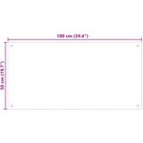  Kuhinjska zaštita od prskanja prozirna 100x50 cm kaljeno staklo | shoptok.hr