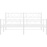 Metalni okvir kreveta uzglavlje i podnožje bijeli 183x213 cm | shoptok.hr