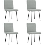 Maison Chic Jedilni stoli - Vzorci stoli 4 kosi svetlo siv žamet A907, (22032332) | Shoptok.si