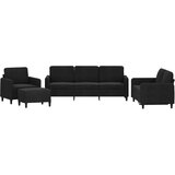  4-dijelni set sofa crni baršunasti | Eponuda.com