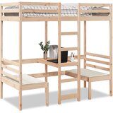  Okvir kreveta na kat sa stolom i stolicama 80x200 cm borovina | shoptok.hr