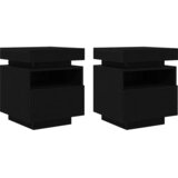  Noćni ormar s ladicama 2 pcs Crni hrast 40 x 39 x 48,5 cm | Eponuda.com