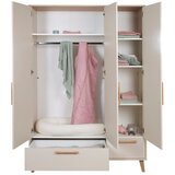 Roba Kremno bela/v naravni barvi otroška garderobna omara v hrastovem dekorju 138x200x55 cm Jil – | Shoptok.si