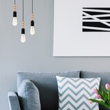  Luster na sajli SIMON 3xE27/60W/230V crne boje | Eponuda.com