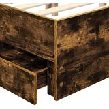 vidaXL konstrukcija postelje s predalom dimljeni oreh 140 x 190 cm, (5000113628) | Shoptok.si