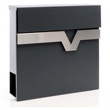  Poštanski sandučić s utorom za novine antracit + meko zatvaranje od nehrđajućeg čelika V60 | shoptok.hr