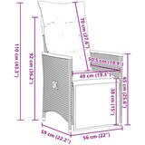  9-dijelni vrtni bistro set od poliratana s jastucima crni | shoptok.hr