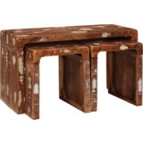 vidaXL Konec mize večbarvno trden predelan les | Shoptok.si