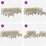  Set namještaja za dnevni boravak 6 pcs Pijesak Tkanina | shoptok.hr