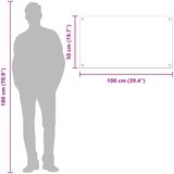  Kuhinjski zid Tamno siva 100 x 50 cm Staklo otporno na udarce | shoptok.hr