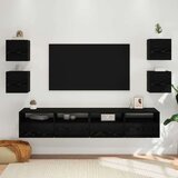  Kabinet za televizor na steni 4 pcs Črni hrast Inženirski les, (5000238913) | Shoptok.si