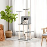  Penjalica za mačke sa stupovima za grebanje svjetlosiva 144,5cm | shoptok.hr