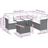  7-dijelni set vrtnih sofa od poliratana s jastucima crni | shoptok.hr