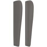  Uzglavlje s ušima sivo 93x23x118/128 cm od umjetne kože | shoptok.hr