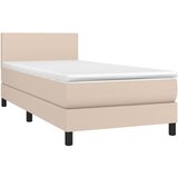  s oprugama i madrac cappuccino 90x200 cm od umjetne kože | shoptok.hr
