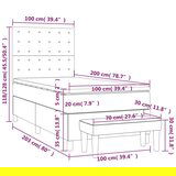  Krevet s oprugama i madracem svjetlosivi 100x200 cm od tkanine | shoptok.hr