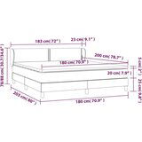  Krevet s oprugama i madracem crni 180x200 cm od tkanine | shoptok.hr