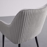 Bessagi Home naslanjač caria, svetlo siva, žamet | Shoptok.si
