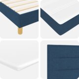 Box Spring krevet s madracem plavi 160x200 cm tkanina | shoptok.hr