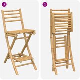  Vanjski bar stol i stolice 3 kom. 2-sjedala Prirodna Bambus Smeđa 110 x 55 x 209 cm | shoptok.hr