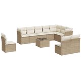vidaXL 11-dijelni set vrtnih sofa od poliratana s jastucima bež | shoptok.hr