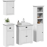 Maison Chic Komplet kopalniškega pohištva - Kopalniški sestavi 4-delni BODO bela trdna borovina, (21787483) | Shoptok.si