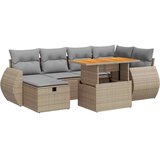  8-dijelni set vrtnih sofa od poliratana s jastucima bež bagrem | shoptok.hr