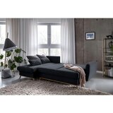 Miuform temno siva raztegljiva sedežna garnitura Scandic Lagom, levi kot | Shoptok.si