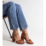 Gemre Brown block heel sandals Shama | ePonuda.com