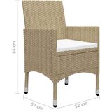  7-dijelni vrtni blagovaonski set bež | shoptok.hr
