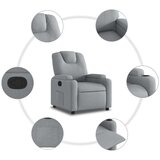 vidaXL Naslanjač svetlo siv blago | Shoptok.si