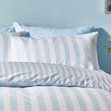 Sassy B Bijela/plava posteljina za krevet za jednu osobu 135x200 cm Stripe Tease – | shoptok.hr