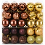  Set božićnih kuglica 100 kom. Smeđa i zlatna 4 cm Polistiren - Smeđa i zlatna | shoptok.hr