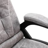  Masažna uredska stolica od umjetne brušene kože svjetlosiva | shoptok.hr