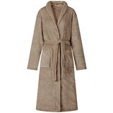 vidaXL Kopalni plašč brez kapuce Kamel s Flanel | Shoptok.si