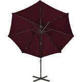  Konzolni suncobran sa šipkom i LED svjetlima 300 cm bordo | shoptok.hr