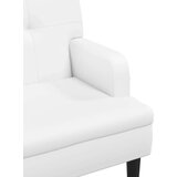 vidaXL Klop z naslonom bela 112x65,5x75 cm umetno usnje | Shoptok.si