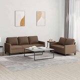  Sedežna garnitura 2-delna z blazinami rjavo blago, (20922982) | Shoptok.si