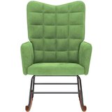 vidaXL Gugalni stol svetlo zelen žamet | Shoptok.si