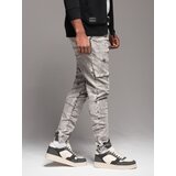 Ombre Men's denim jogger pants with rips and zippers - gray | Eponuda.ba